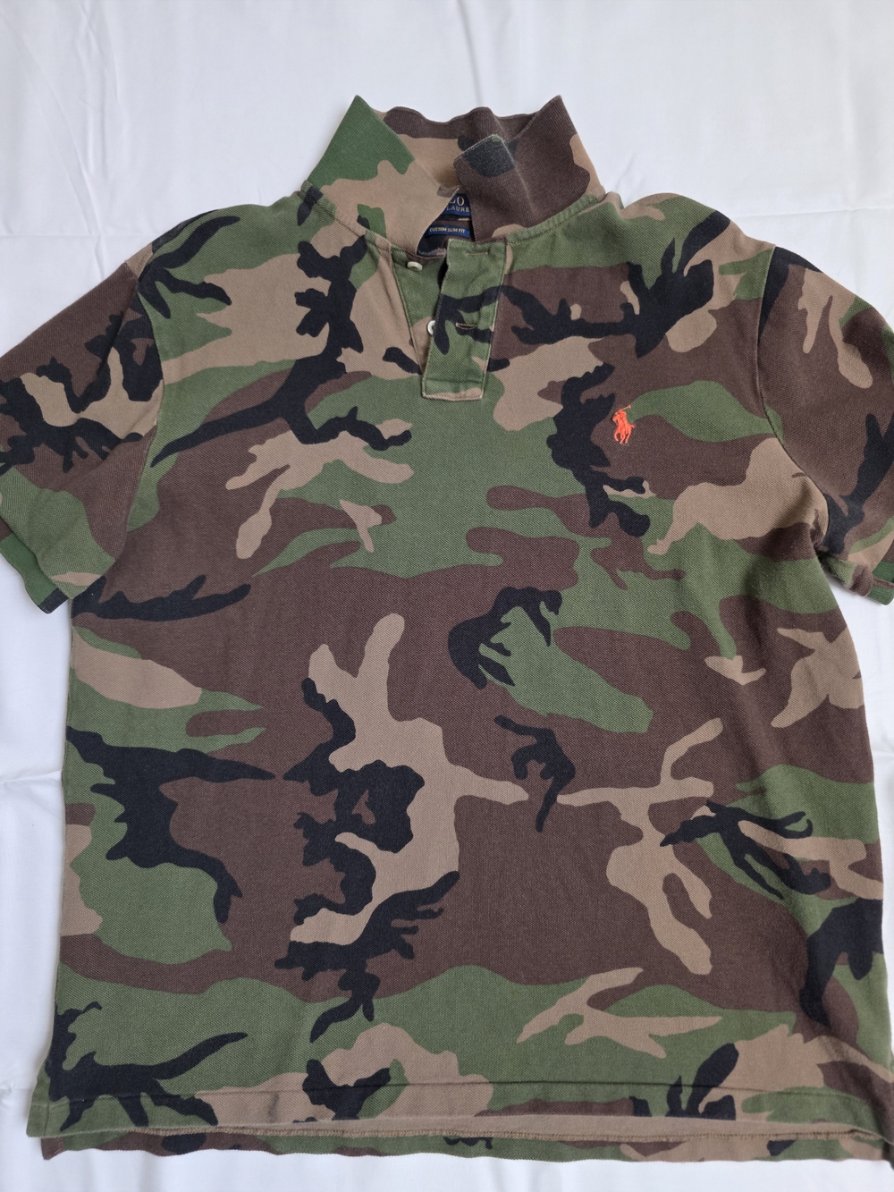 Polo by Ralph Lauren Boys' Camo Short Sleeve Polo Shirt - Green/Brown